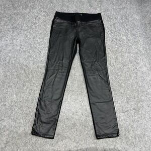 Lauren Ralph Lauren‎ Pants Womens 6 Black Faux Leather Front Jegging Leggings